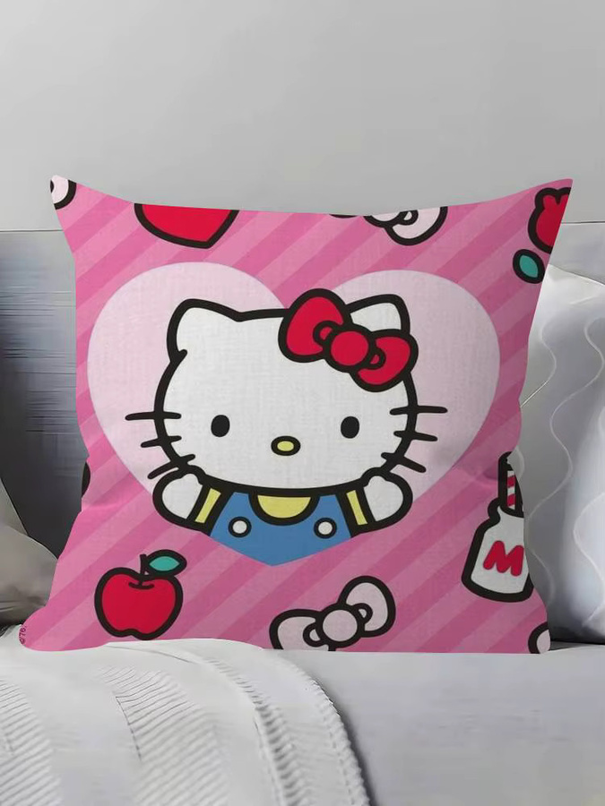 Kissenbezug Bilibili Anime Cartoon Design in Pink, quadratisch, Breite: 30 cm, Höhe: 30 cm - Bild 4
