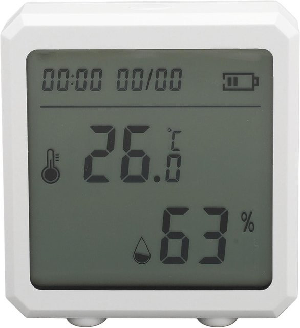 Neoglint WLAN Temperatur-Feuchtigkeits-Monitor mit App-Steuerung und Sprachsteuerung, Hygrometer in Weiß - Bild 1