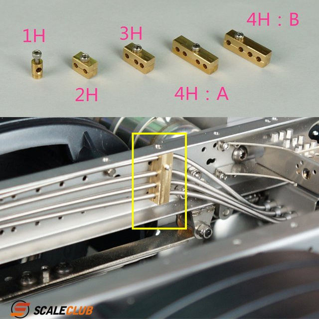 Tamiya Zubehör, Tuck Lock Differential Kabel Sitz Halterung, 1:14, Metall, Grau - Bild 1