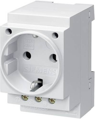 Siemens Steckdose 16A 3-polig Grau für Verteilereinbau auf DIN-Schiene 5TE6800 - Bild 1