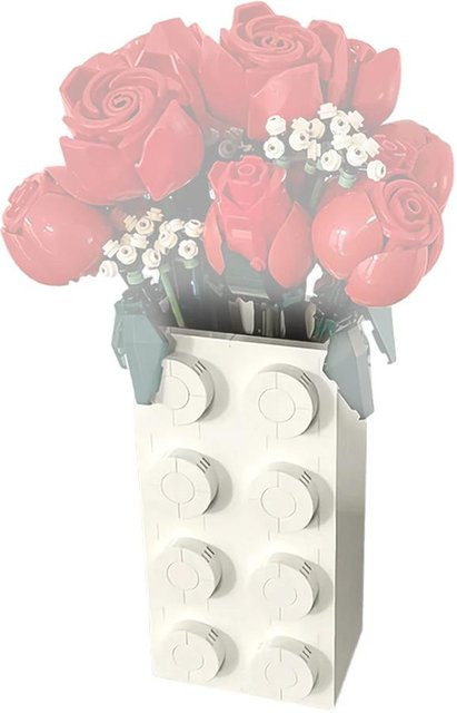 Gobricks Rosenvase Blumenstrauß Bausteine Lernspielzeug ab 14 Jahren - Bild 1