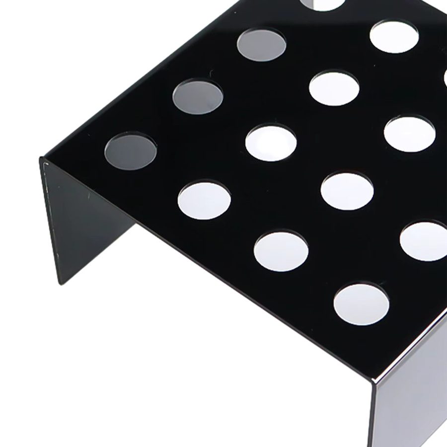 Kesoto Eistüten Halter aus Acryl in Schwarz als Stand Dekoration für Buffet und Backzubehör, B/T/H: 15,0 x 15,0 x 7,5 cm - Bild 5