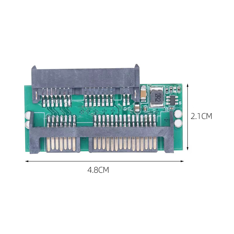 OULLX Micro SATA 9+7PIN Buchse auf SATA 7+15PIN Stecker Adapter für 1,8 Zoll auf 2,5 Zoll SSD HDD Festplatten in Grün - Bild 2