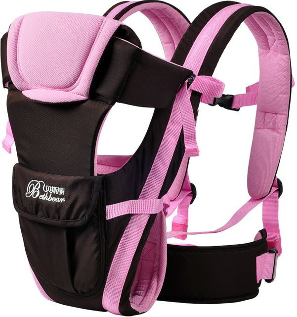 Ergonomische 4-in-1 Babytrage und Rucksack für Neugeborene und Kinder in Pink - Bild 1