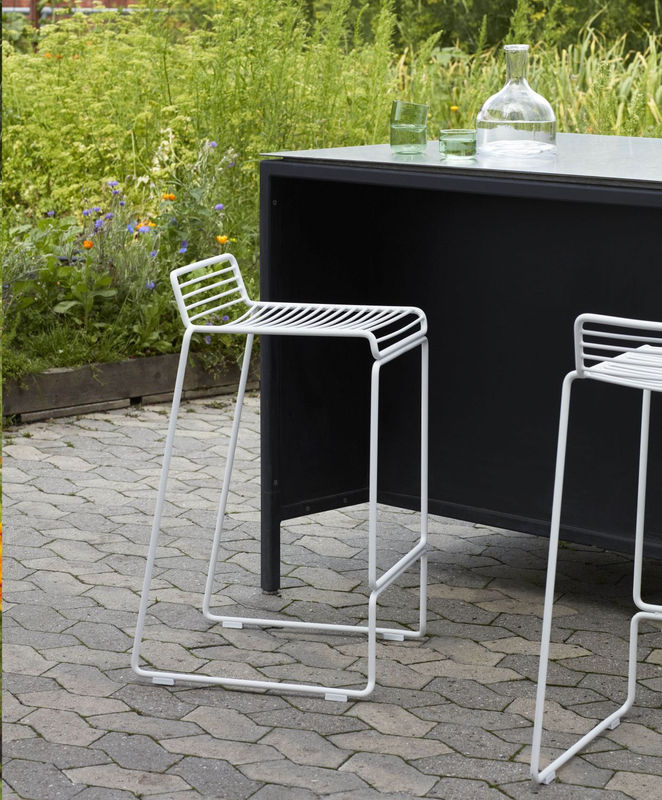 HAY Hee Bar Stool aus pulverbeschichtetem Metalldraht in Weiß - Bild 3