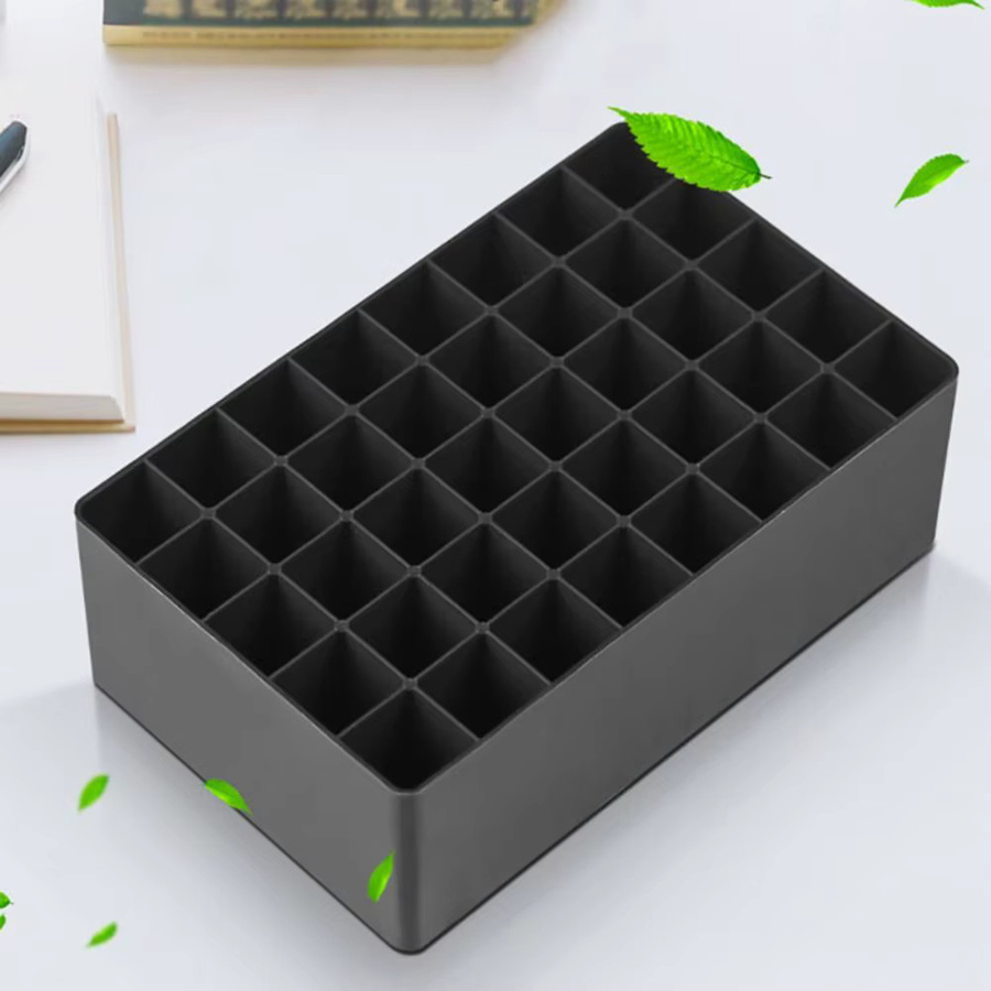 Multifunktionaler Stifthalter und Make-up-Pinselständer aus Kunststoff in Schwarz mit 12, 30 oder 40 Slots zur Organisation deines Schreibtisches - Bild 2