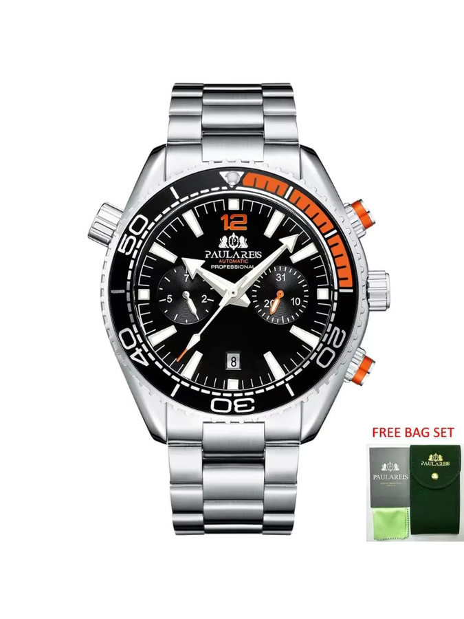 PAULAREIS Armbanduhr Automatik, Edelstahl, Blau, Herren - Bild 7