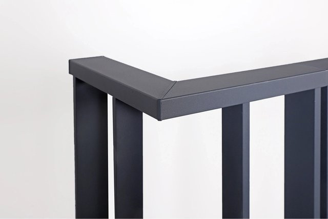 Eckset Linus Aluminium Anthrazit Geländer für seitliche Montage B: 120 cm, H: 26 cm - Bild 1