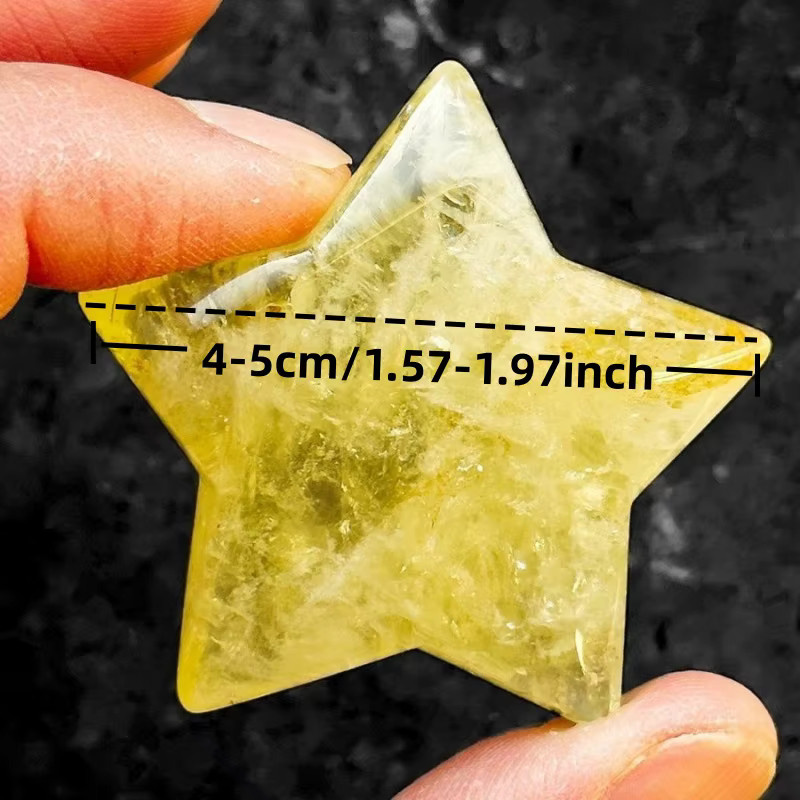 Citrin-Quarz-Kristallstern von CrystalHola in Gelb, polierter Stein für DIY-Schmuck - Bild 3