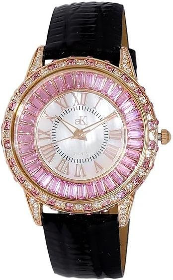 Adee Kaye Armbanduhr, Tonneau, Quarz, Messing, Roségold, Leder, Damen - Bild 1