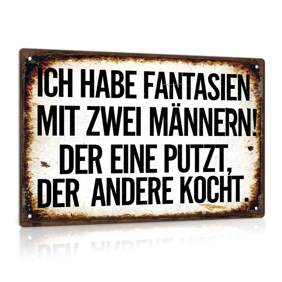 Putuo Decor Vintage Metallblechschild mit sarkastischem Zitat für die Wand, Rechteckig - Bild 2