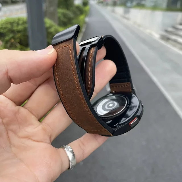 Uhrenarmband Leder, 22 mm, Magnetschnalle, Unisex - Bild 1