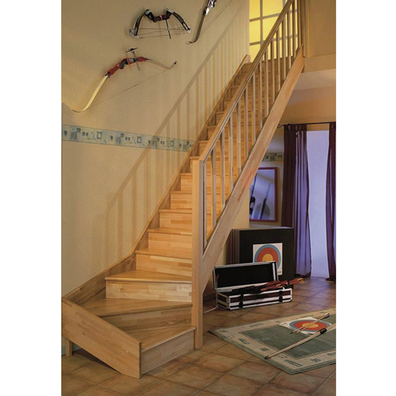Dolle Wangentreppe Paris Raumspartreppe 1/4-gew. Rechts in Buche Braun bis 318 cm Raumhöhe - Bild 2