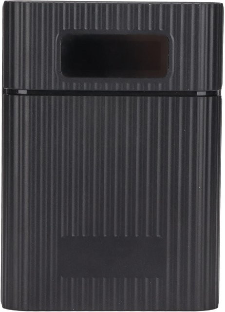 OutsideWorld M09 DIY Powerbank mit Micro-USB-Eingang und LED-Anzeige, schweißfreie Batterie-Aufbewahrungsbox für 4x 18650 Akkus, schwarz - Bild 1
