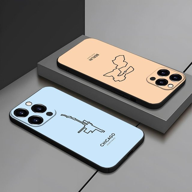 Luxus Handyhülle Karte des Marathon für iPhone 11 bis iPhone 17 Pro Max in Schwarz von Potdemiel - Bild 1