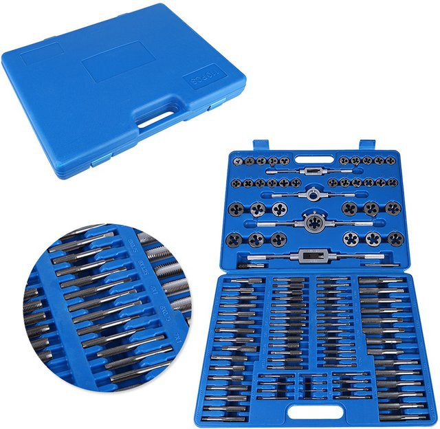 KKMOON Gewindeschneidwerkzeug Set mit Gewindebohrer, Matrizen, M2-Schrauben, Muttern und Schraubenschlüssel-Griff für Heavy Duty Anwendungen - Bild 1
