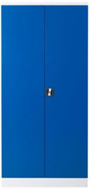 PROREGAL Stahlschrank Bee mit 4 Fachböden und Schloss, Weiß-Blau, H x B x T: 195 x 92 x 42 cm - Bild 1