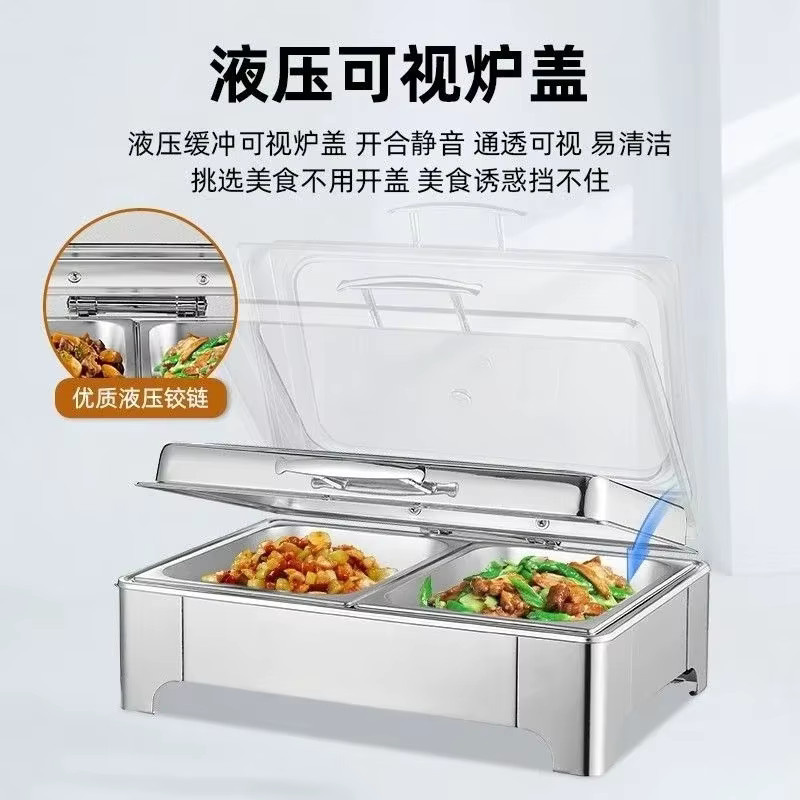 HAOYUNMA Buffet-Isolierofen aus Edelstahl in Silber mit elektrischer Heizung für Hotels und Kantinen - Bild 5