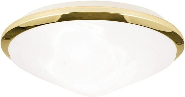 Orion Leuchten Deckenleuchte Rima in Gold mit Alabasterglas, Durchmesser: 32 cm, 2 x E27 - Bild 1