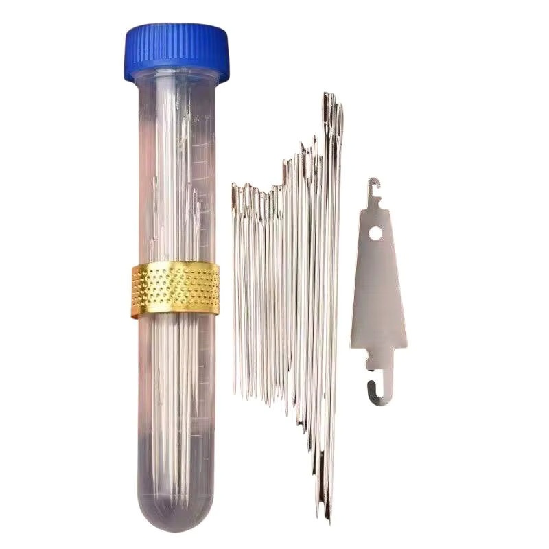 Nähnadel-Set aus Edelstahl mit Nadelreißer und Aufbewahrungsröhre in Silber und Multicolour für Haushaltsreparaturen, Stickerei und DIY-Projekte - Bild 4