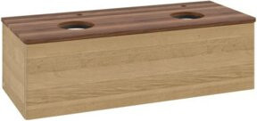 V&B Waschtischunterschrank Antao mit Beleuchtung, Farbe Eiche Honig, B/T/H: 120 x 50 x 50 cm - Bild 1