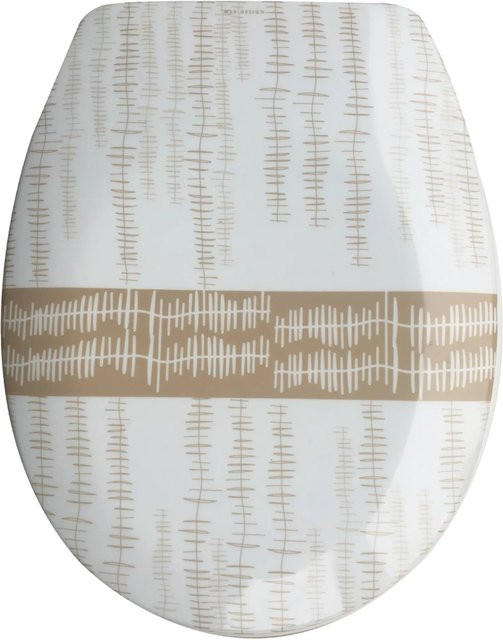MSV WC-Sitz Ons aus Duroplast mit Soft-Close und abnehmbarer Konstruktion, oval, Beige, B: 45,5 cm, T: 37 cm, H: 5 cm - Bild 1