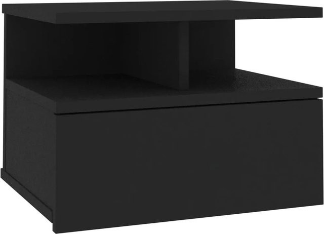 vidaXL Hängender Nachttisch in Schwarz aus Holzwerkstoff, B/T/H: 40 x 31 x 27 cm - Bild 1