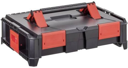 Vigour Multibox-L V4700-L Transportkiste aus Kunststoff mit Einsätzen, Schwarz, B/T/H: 46,4 x 33,5 x 14,2 cm - Bild 1