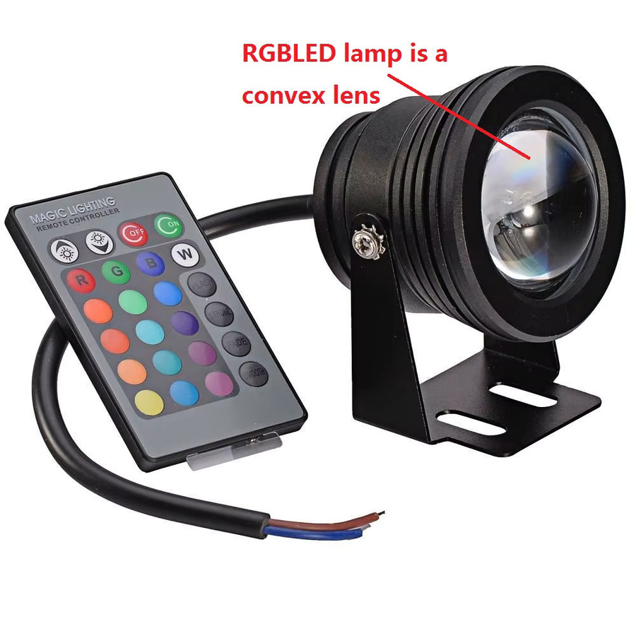 Unterwasser RGB LED Scheinwerfer für Garten und Pool, 10W, DC12V, Mehrfarbig - Bild 2