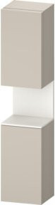 Duravit Qatego Eck-Hochschrank mit 2 Türen in Weiß Matt und Taupe, B/T/H: 40 x 36 x 176 cm - Bild 1