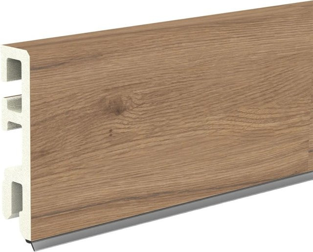 Döllken Hartschaumleiste USL60 Dekor Eiche Triest in Braun, B/H/T: 60 mm x 14 mm x 2500 mm - Bild 1