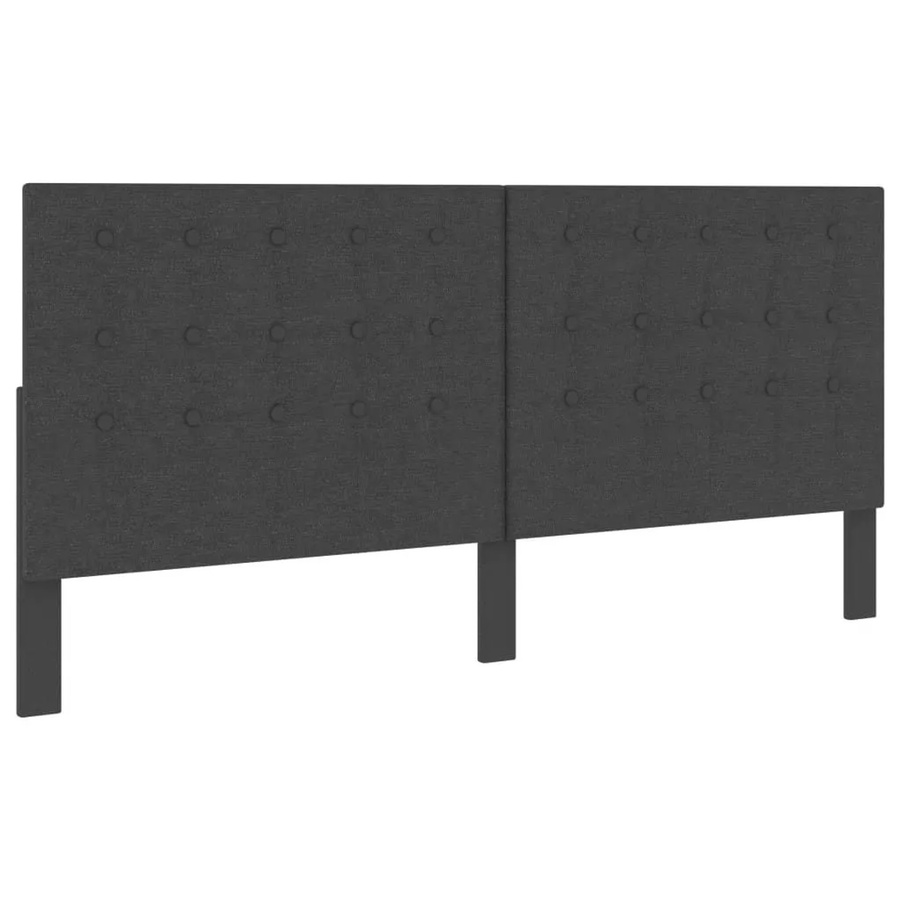 vidaXL Kopfteil getuftet Dunkelgrau Stoff B: 200 cm, H: 201 cm, T: 3,8 cm - Bild 2