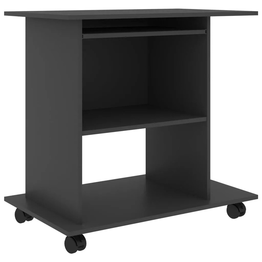 vidaXL Computertisch modern in Grau aus Holzwerkstoff B/T/H: 80 x 50 x 75 cm - Bild 1