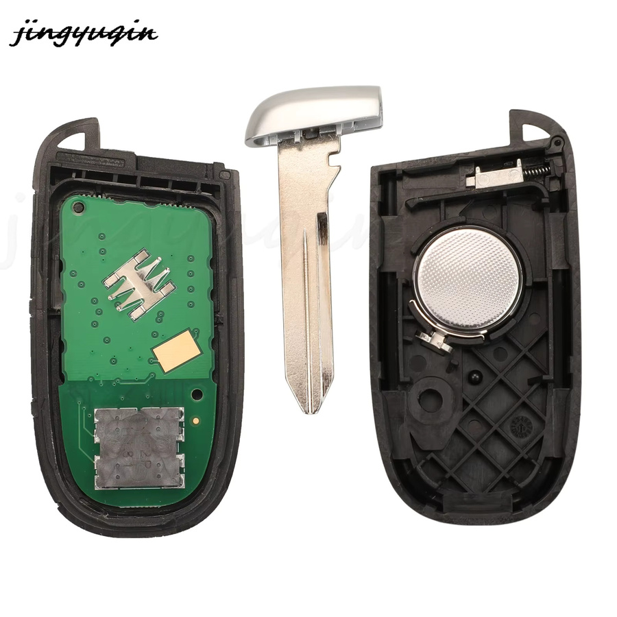 Jingyuqin Smart Remote Autoschlüssel 433 MHz 4A PCF7953M AES Chip für Chrysler 200 300 und Dodge Charger Challenger 2019+ Fob M3M-40821302 in Schwarz - Bild 4