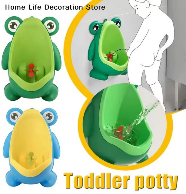 Frosch-Urinal-Trainer für Jungen mit Zielvorrichtung in Grün, Steh-Urinal für Kleinkinder - Bild 1