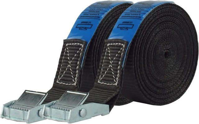 TRUTZHOLM 2er Set Profi Spanngurte mit Klemmschloss in Schwarz, Länge: 6 m, Tragkraft: 250 kg - Bild 1