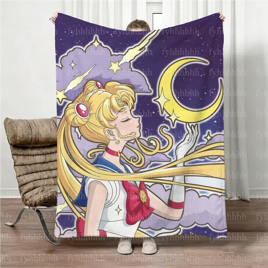 Bandai Sailor Moon Tsukino Usagi Anime Flanell-Decke für Ganzjahresgebrauch - Bild 2