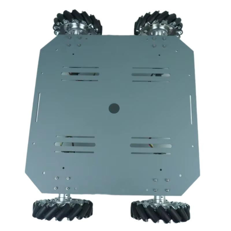 YoufangSmart Omnidirektionales Metall-RC-Auto, 4WD Mecanum-Rad-Trolley, Grau - Bild 2
