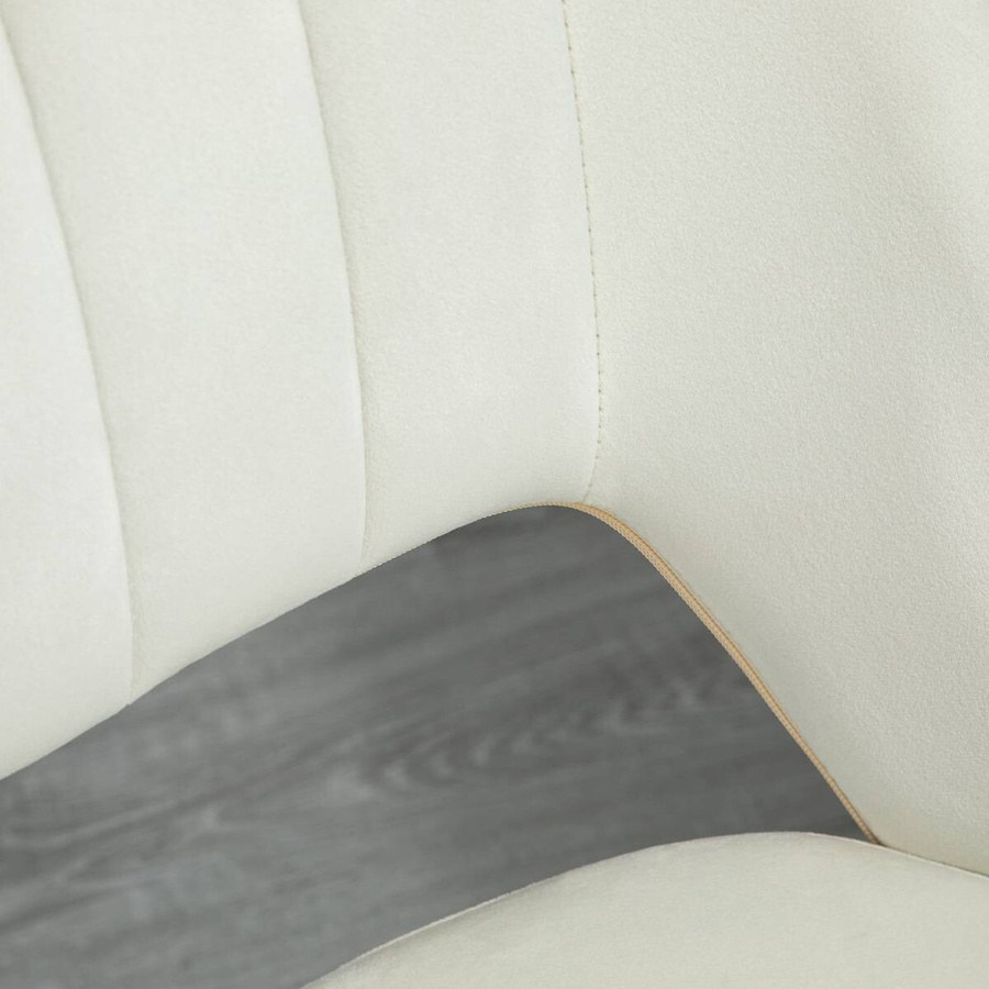 Vinsetto Chefsessel Beige mit Stoffbezug, 360 Grad drehbar und höhenverstellbar, B/T/H: 49 x 60 x 79-91 cm - Bild 2