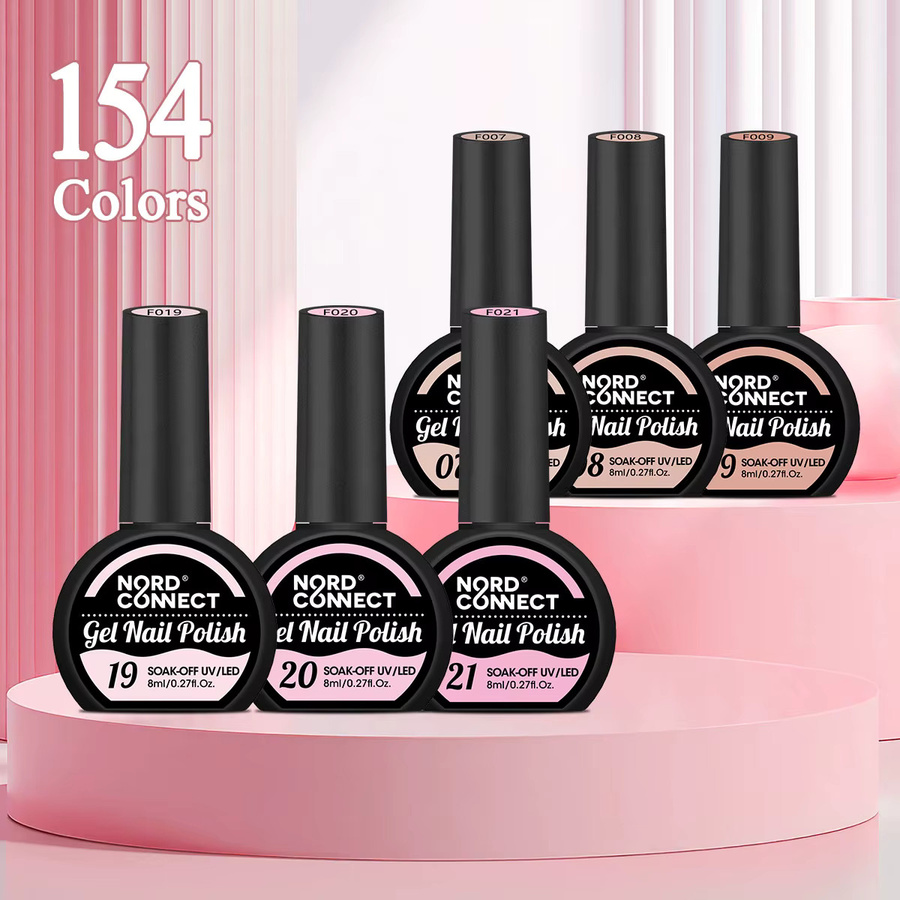 6-teiliges Gel-Nagellack-Set, Braun, Glänzend - Bild 2