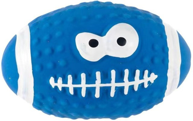 FurryFriend Supplies Quietschender Fußball Hundespielzeug, blau - Bild 1