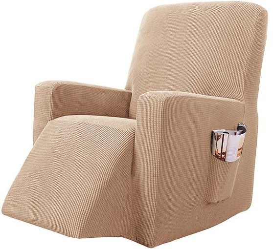 S-EMIGA Stretch-Schonbezug für Sessel im Jacquard-Design mit Seitentasche, rutschfest und elastisch - Bild 1