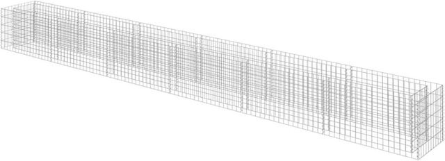 DELUKE Gabionen Hochbeet ROON aus verzinktem Stahl in Silber, B/T/H: 540 x 50 x 50 cm - Bild 1