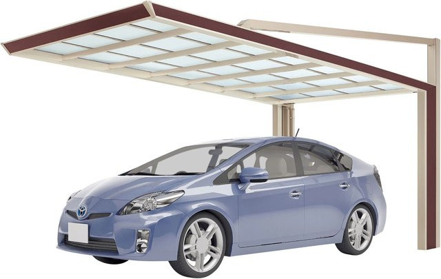 Ximax Einzelcarport MyPort Next Typ 60 Sepiabraun B/T: 263 x 590,1 cm - Bild 1