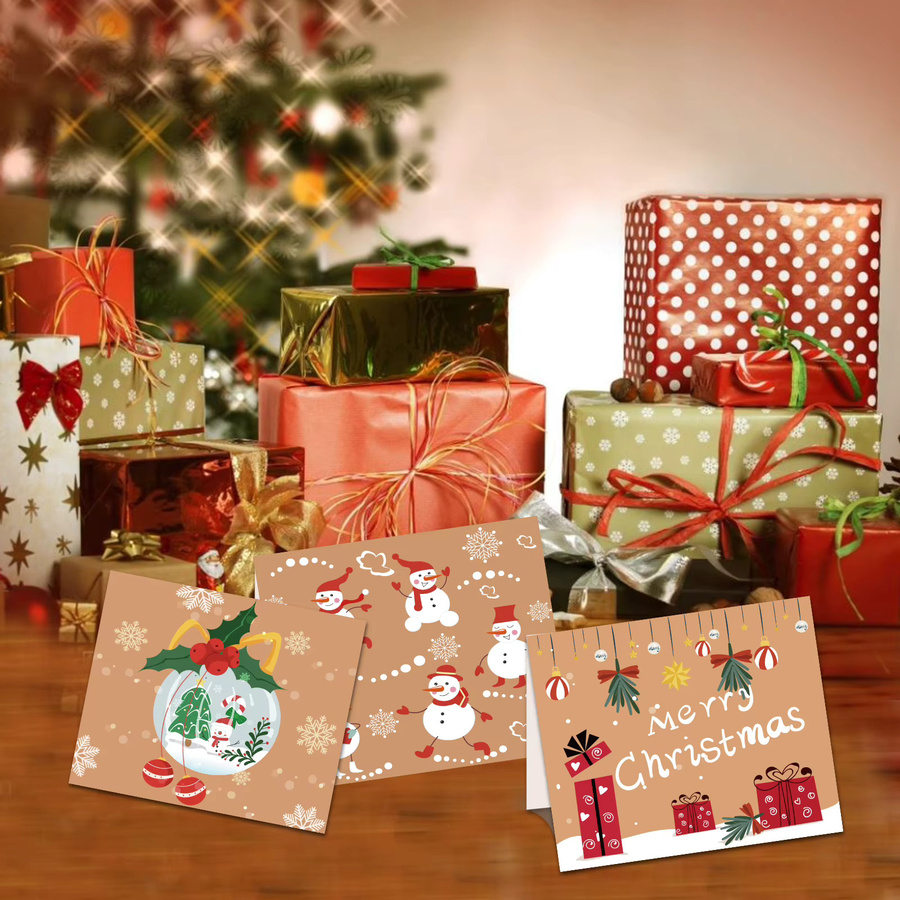 26 Stück Weihnachtsgrußkarten mit Umschlägen und Aufklebern in Mehrfarbig - Bild 2