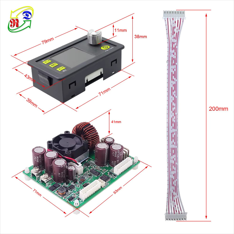 RD DPS5020 Konstantspannungsstrom DC-DC Step-Down-Netzteil Buck Spannungswandler 50V 20A - Bild 3