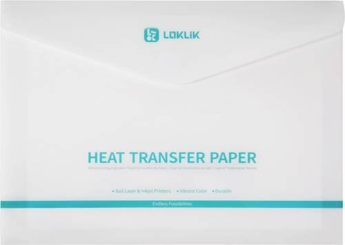Loklik Transferpapierbogen 8er-Pack Weiß für Inkjet-Drucker, beschichtete Transferblätter - Bild 1