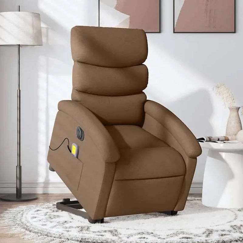 Vidaxl Elektrischer Massagesessel mit Aufstehhilfe in Braun - Bild 1