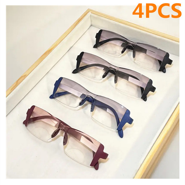 ZXWLYXGX Lesebrille für Damen, randlos, rechteckig, Kunststoff, Anti-Blaulicht - Bild 1