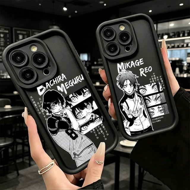 Bandai Anime Blue Locks Handyhülle aus weichem TPU in Blau und Schwarz für iPhone Modelle - Bild 1